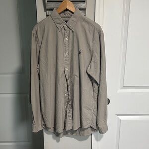 Ralph Lauren Men's Gray Button-Down Shirt